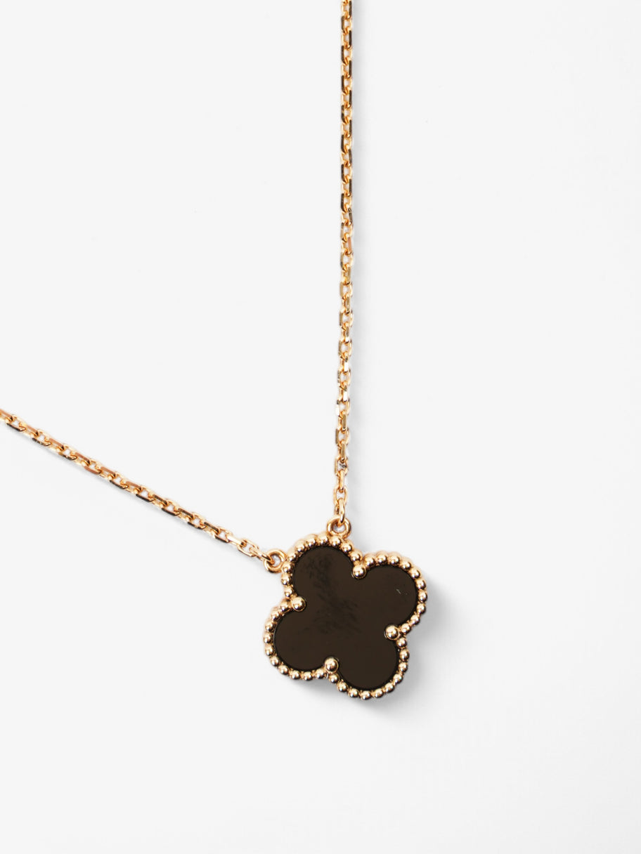 Van Cleef and Arpels Vintage Alhambra Pendant Gold / Onyx Yellow Gold Image 2