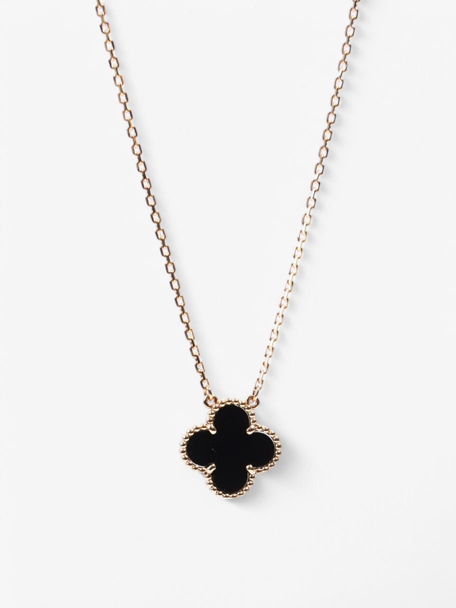 Van Cleef and Arpels Vintage Alhambra Pendant Gold / Onyx Yellow Gold Image 5