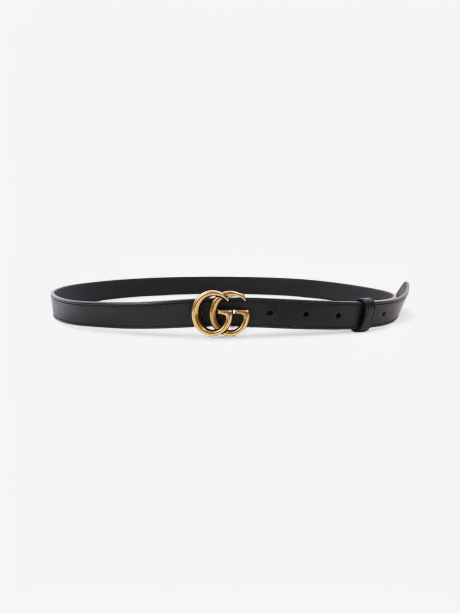 Gucci GG Marmont Thin Belt Black / Gold Leather 105cm / 42