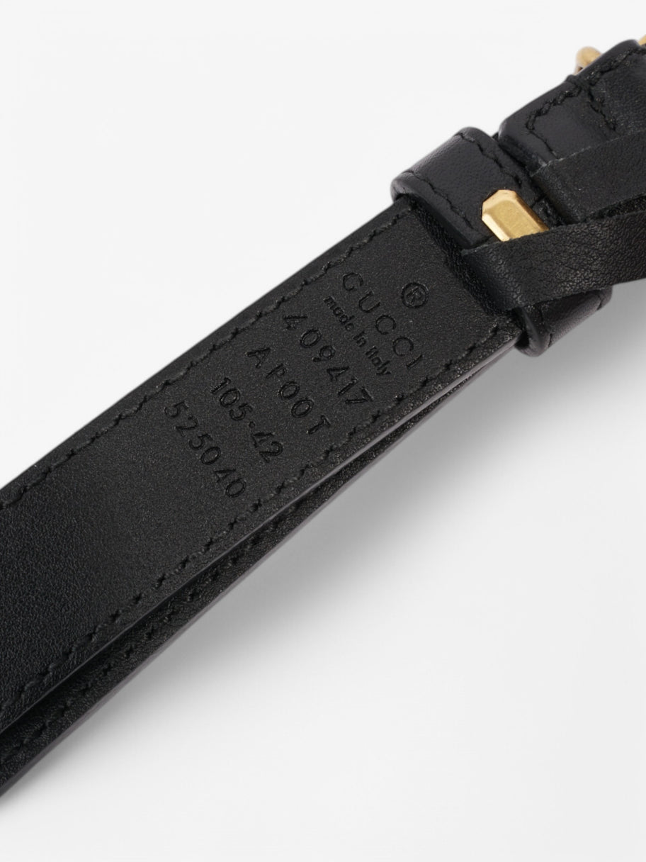 Gucci GG Marmont Thin Belt Black / Gold Leather 105cm / 42