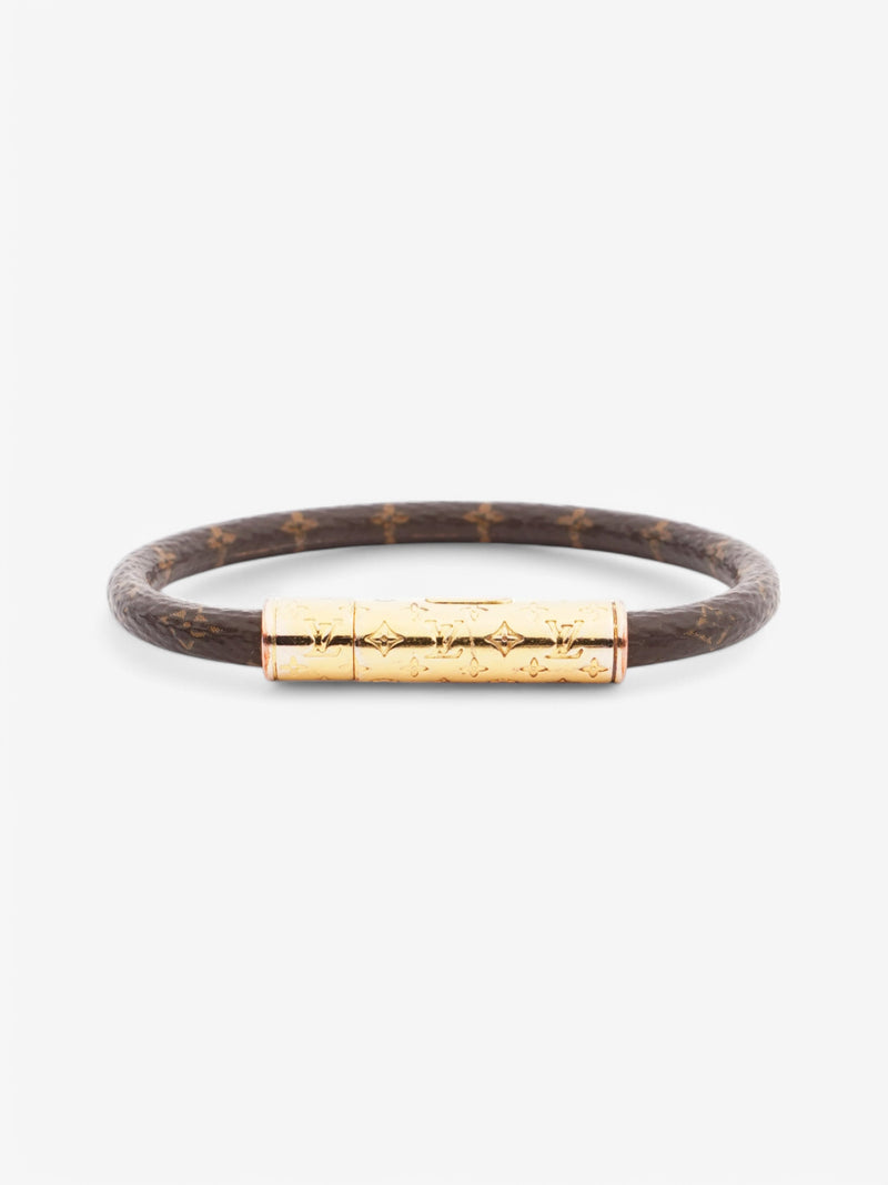  Louis Vuitton Leather Bracelet Monogram Coated Canvas