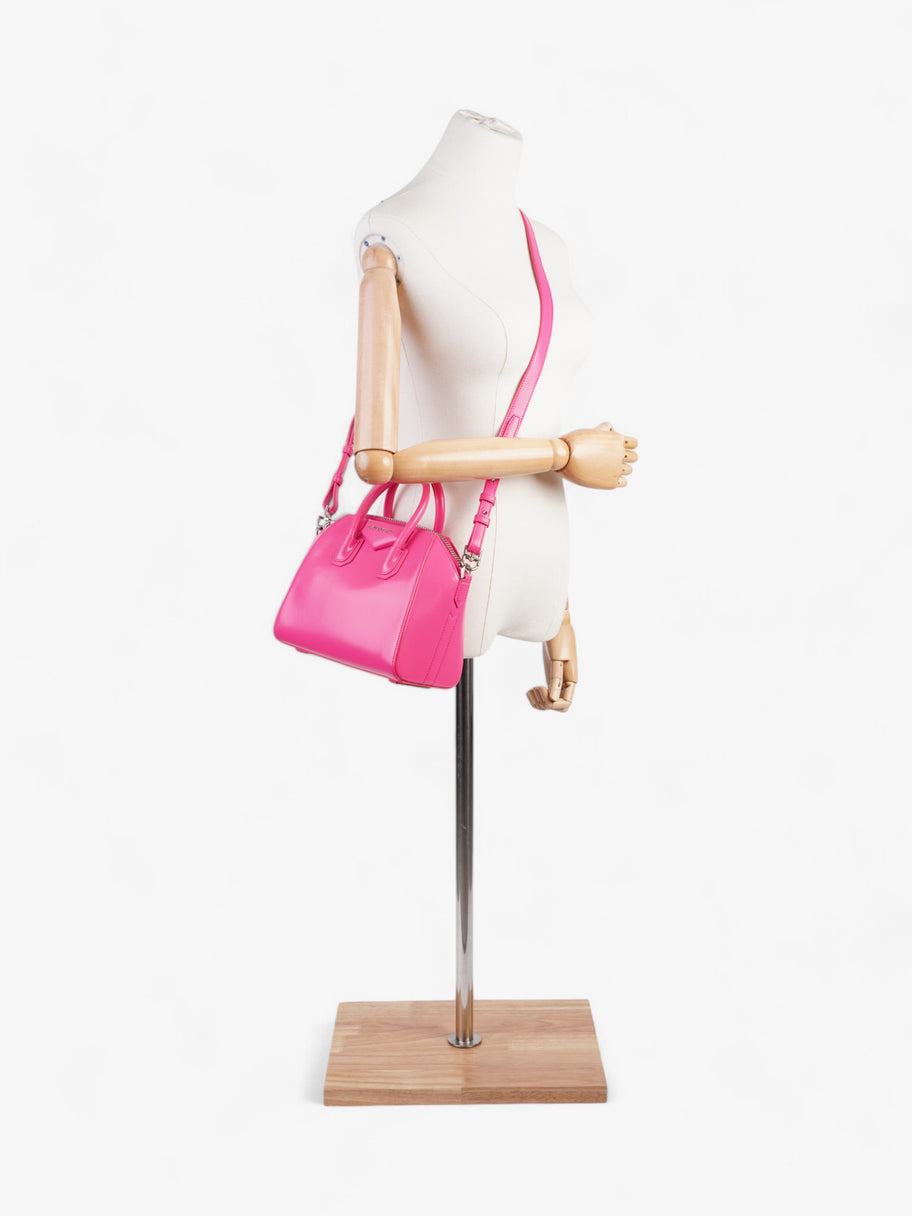 Givenchy Antigona Neon Pink Calfskin Leather Mini Image 2