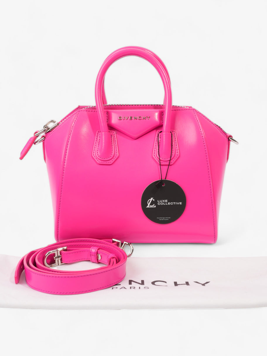 Givenchy Antigona Neon Pink Calfskin Leather Mini Image 9