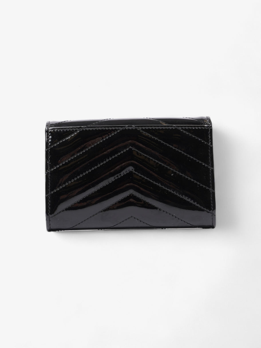 Saint Laurent Monogram Wallet Black / Gold Patent Leather Image 2