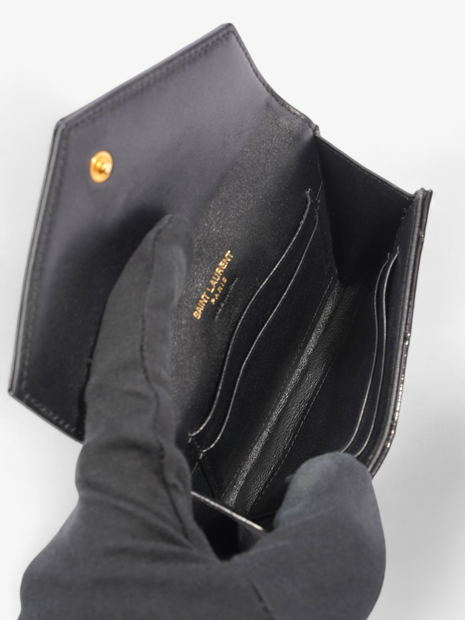 Saint Laurent Monogram Wallet Black / Gold Patent Leather Image 5