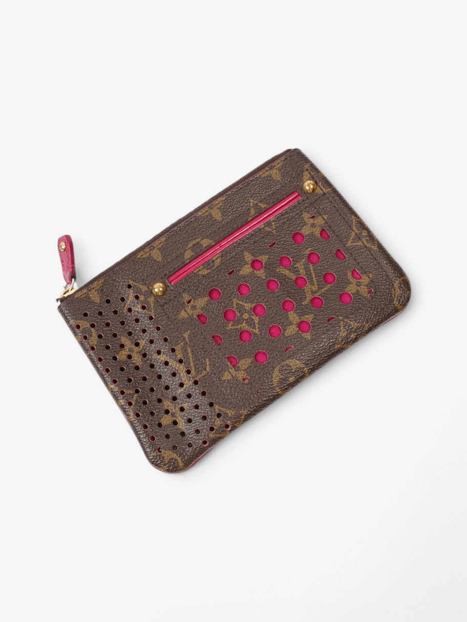 Louis Vuitton Perforated Pochette Plat Monogram / Fuschia Coated Canvas Image 3