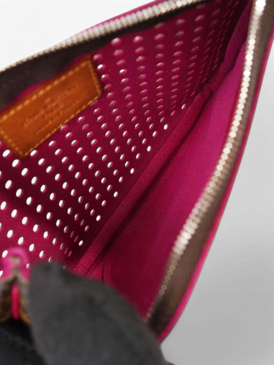 Louis Vuitton Perforated Pochette Plat Monogram / Fuschia Coated Canvas Image 5