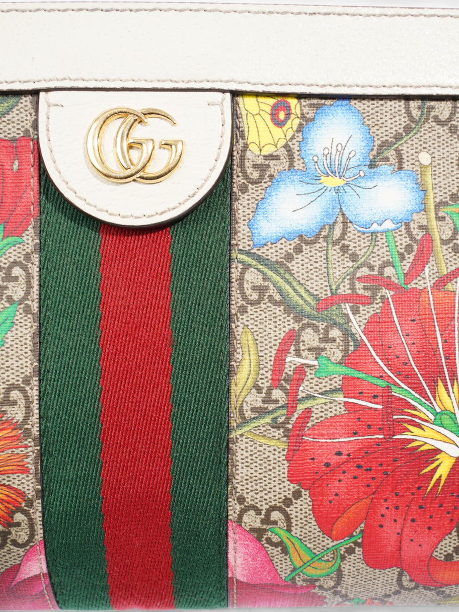 Gucci Ophidia Chain White / GG Flora Coated Canvas Small Image 9