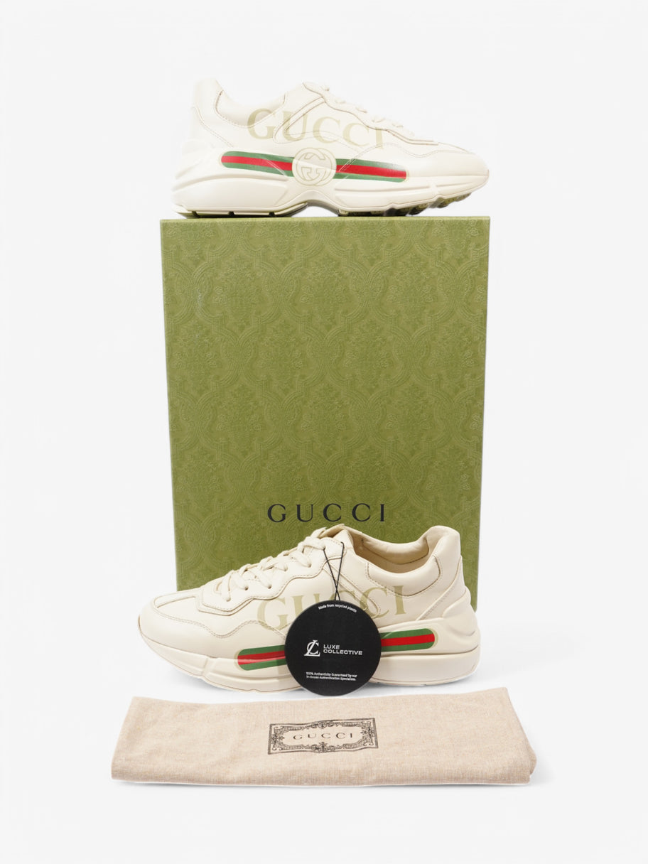 Gucci Rhyton Sneakers Beige  / Green / Red Leather EU 41.5 UK 7.5 Image 10