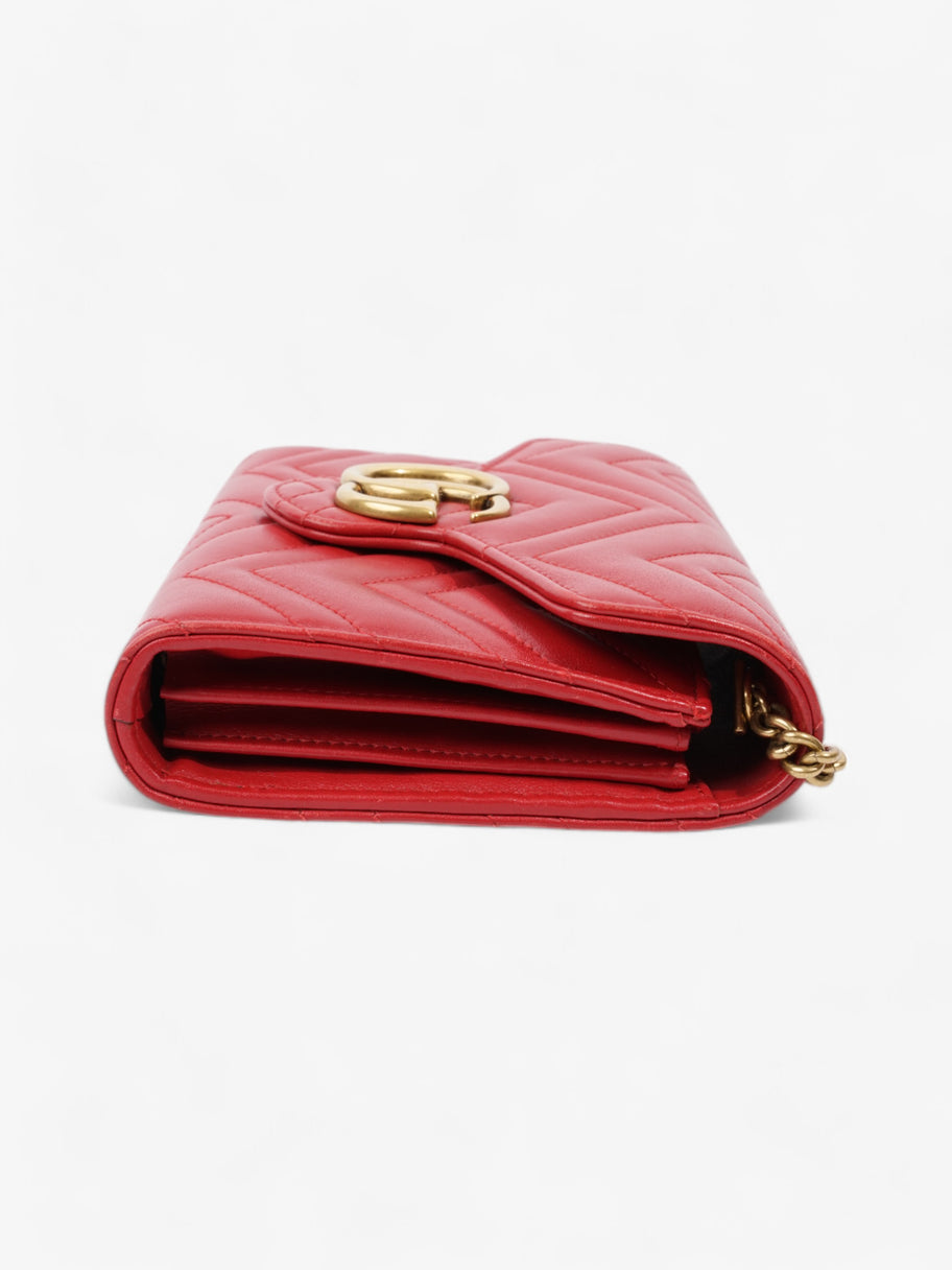 Gucci GG Marmont Chain Wallet Red Calfskin Leather 58 Image 3