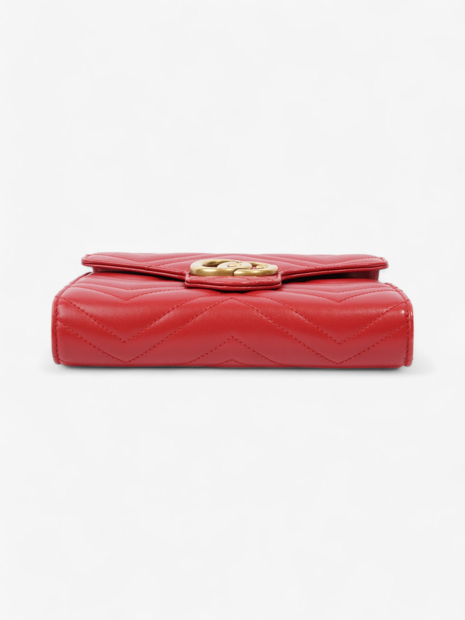 Gucci GG Marmont Chain Wallet Red Calfskin Leather 58 Image 6