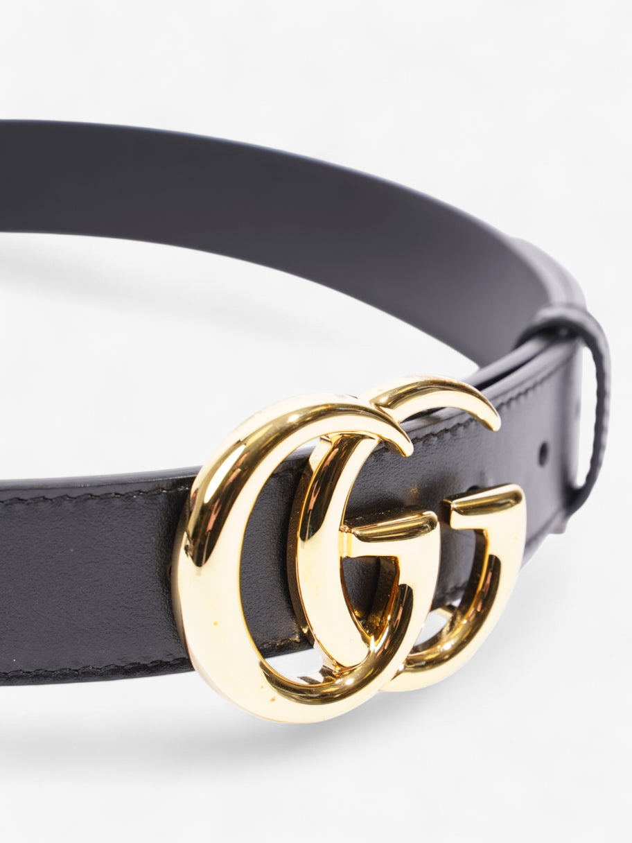 Gucci GG Marmont Belt Black / Gold Leather 70cm / 28