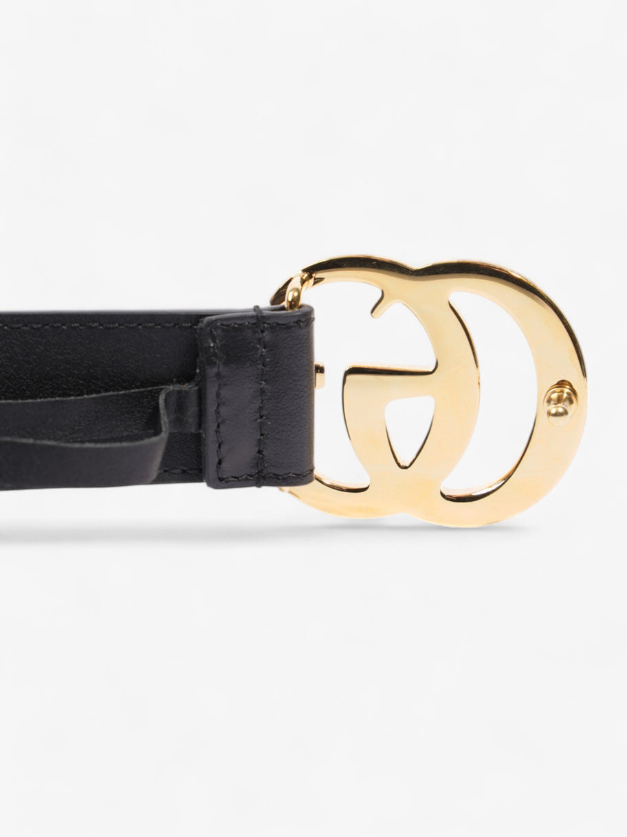 Gucci GG Marmont Belt Black / Gold Leather 70cm / 28
