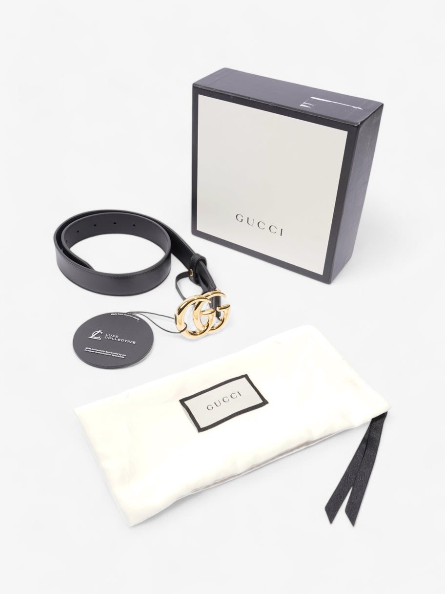 Gucci GG Marmont Belt Black / Gold Leather 70cm / 28