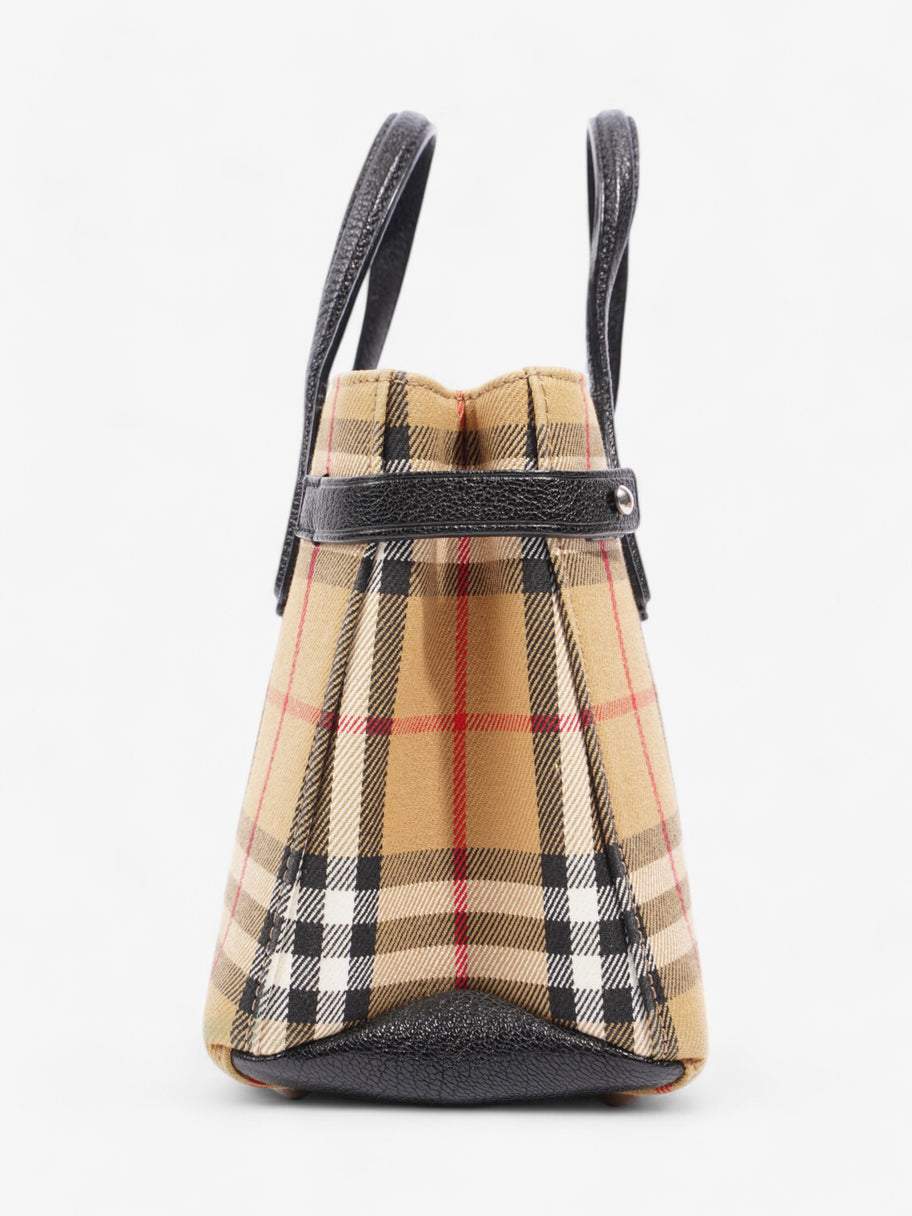 Burberry Banner Bag Haymarket Check / Black Cotton Small Image 3