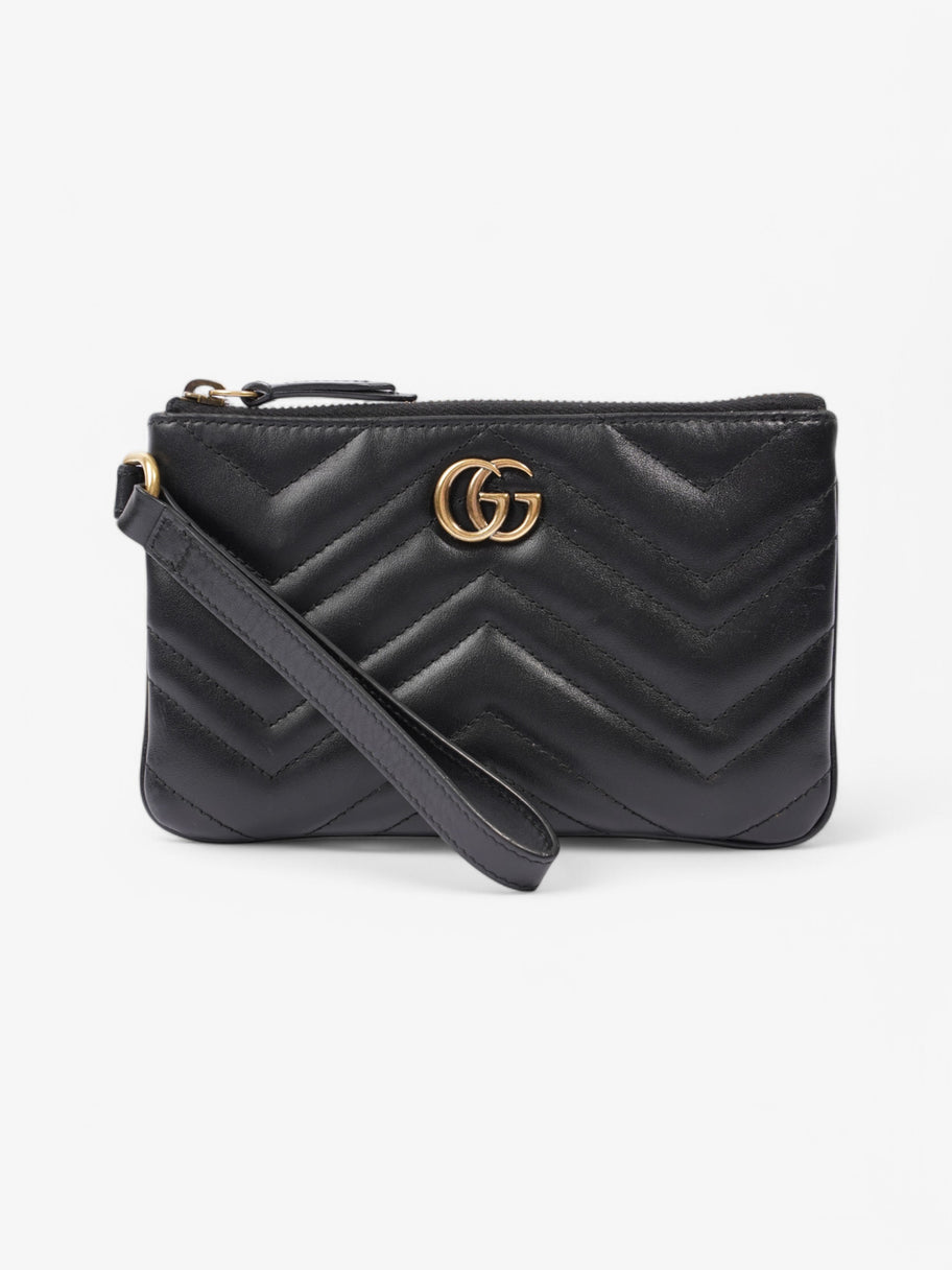 Gucci Marmont Pouch Black Matelasse Leather Image 1