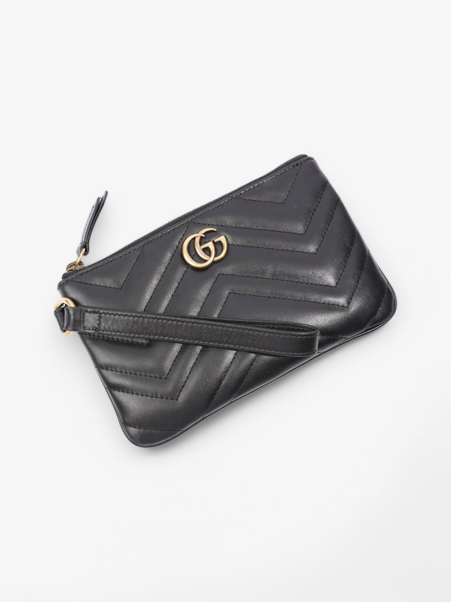 Gucci Marmont Pouch Black Matelasse Leather Image 4