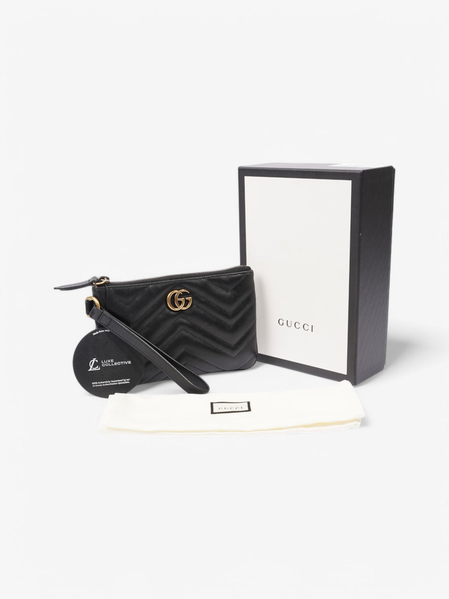 Gucci Marmont Pouch Black Matelasse Leather Image 7