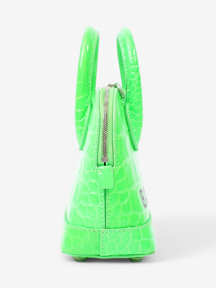 Balenciaga Ville Top Handle Bag Neon Green / Black Alligator Small Image 5