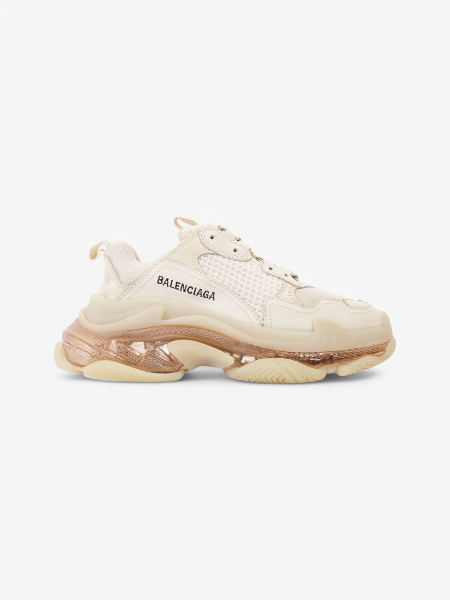 Balenciaga Triple S Clear Sole Beige  / Black Mesh EU 38 UK 5 Image 1