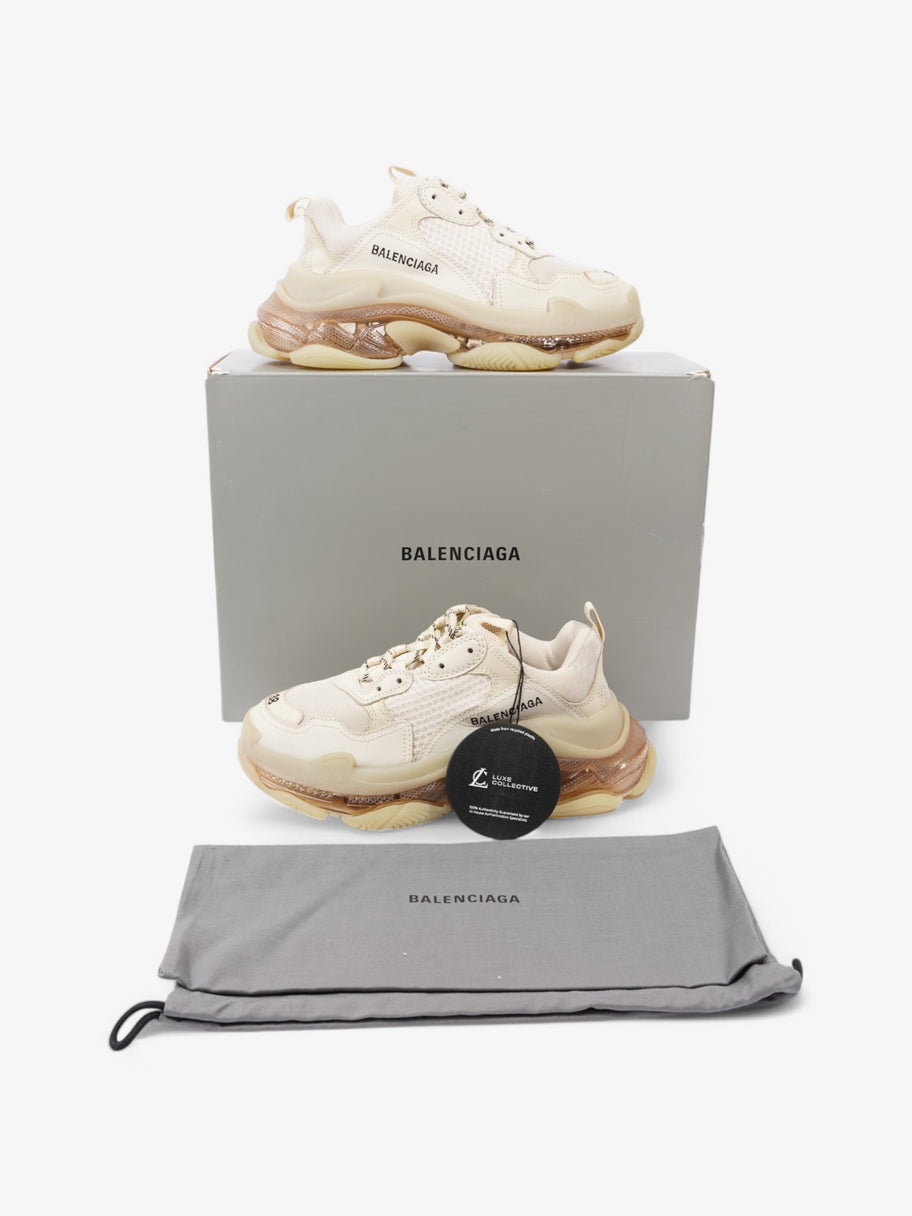 Balenciaga Triple S Clear Sole Beige  / Black Mesh EU 38 UK 5 Image 10