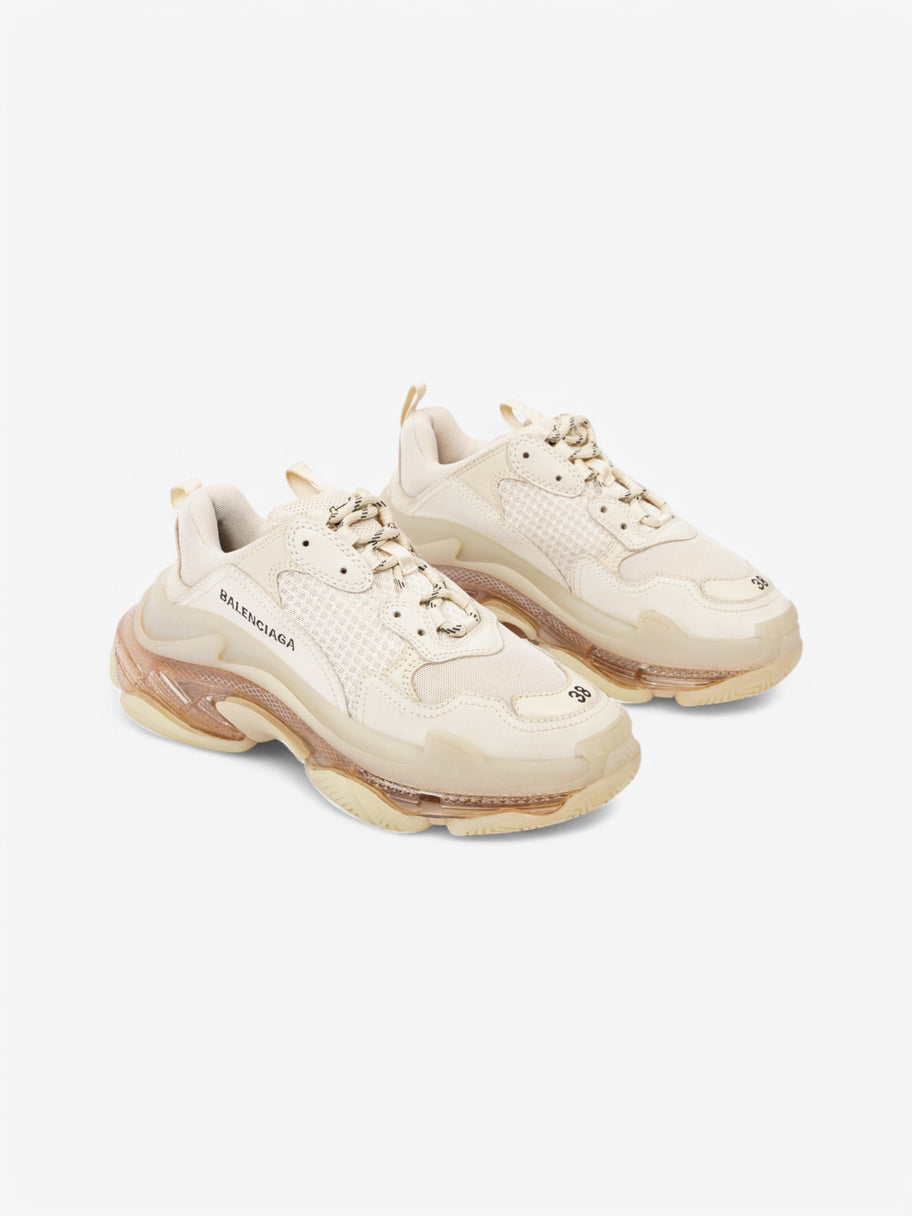 Balenciaga Triple S Clear Sole Beige  / Black Mesh EU 38 UK 5 Image 2