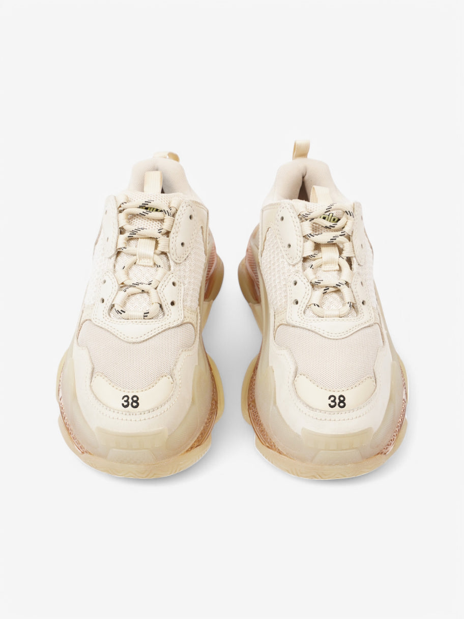 Balenciaga Triple S Clear Sole Beige  / Black Mesh EU 38 UK 5 Image 8