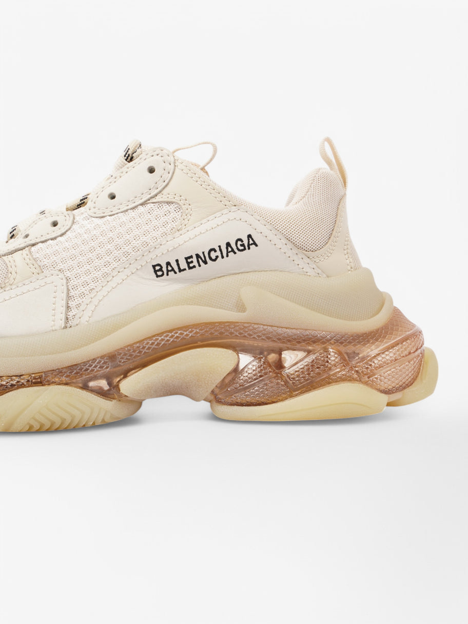 Balenciaga Triple S Clear Sole Beige  / Black Mesh EU 38 UK 5 Image 9