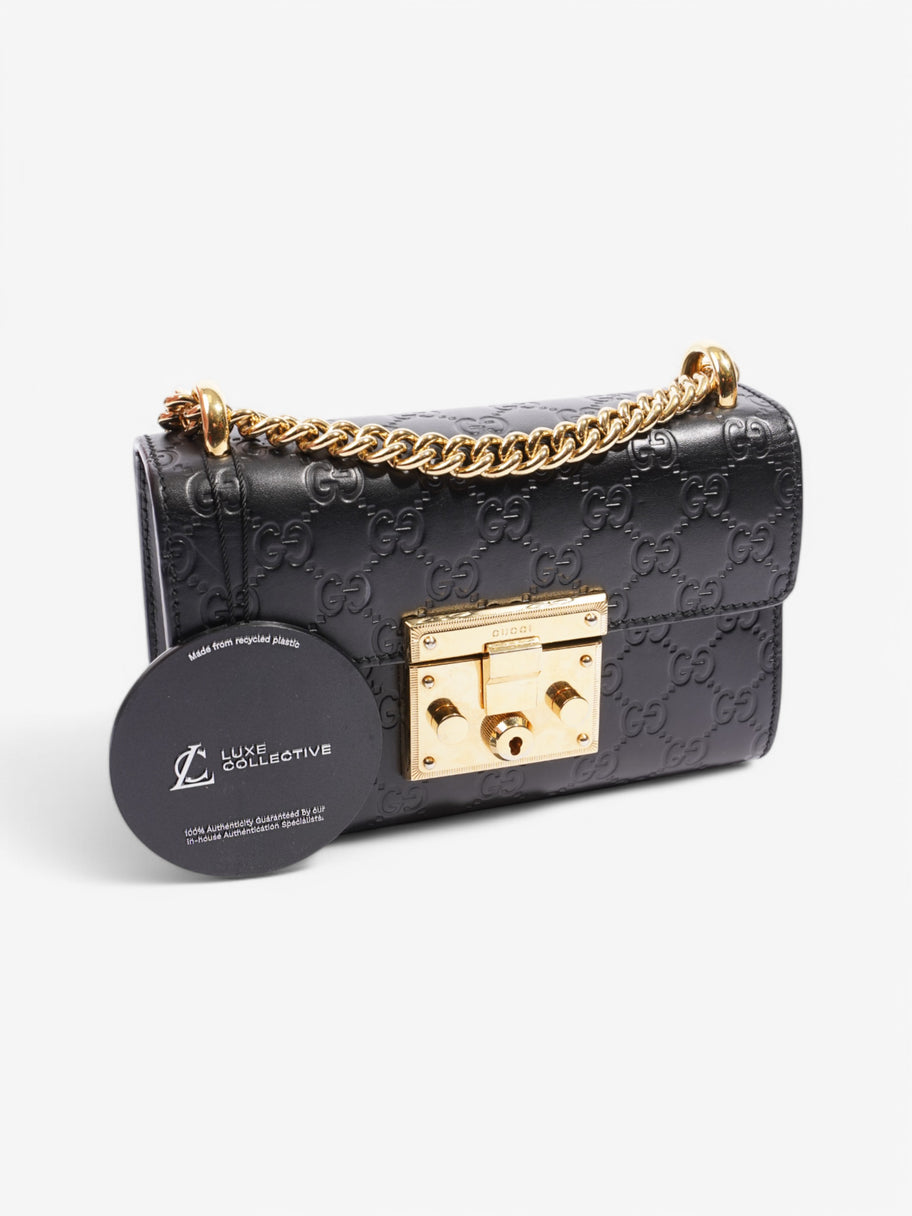 Gucci Padlock Shoulder Bag Black Leather Small Image 9