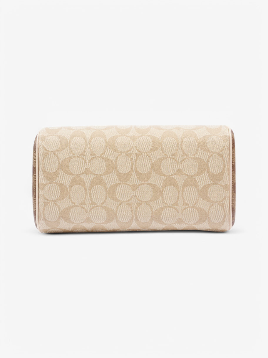Coach Rowan Satchel Beige Coated Canvas Image 6