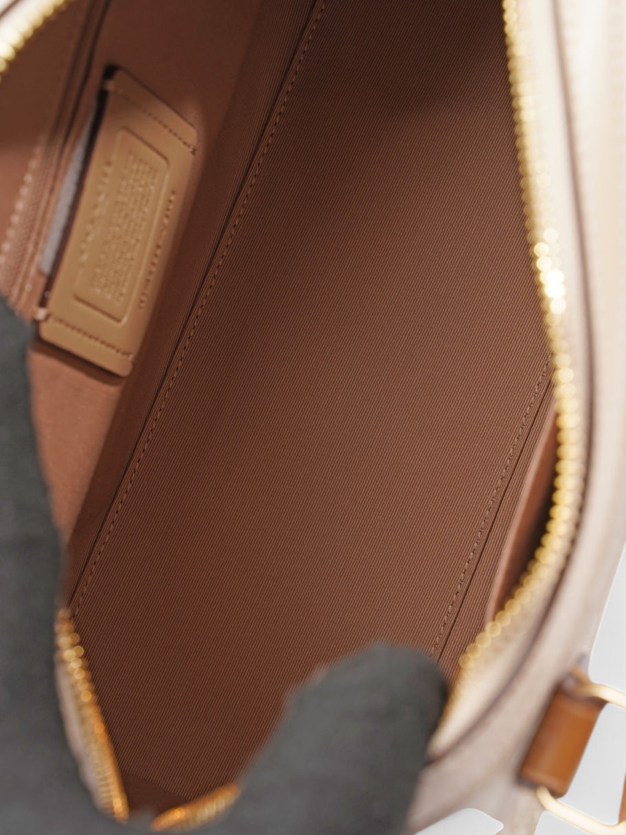 Coach Rowan Satchel Beige Coated Canvas Image 9