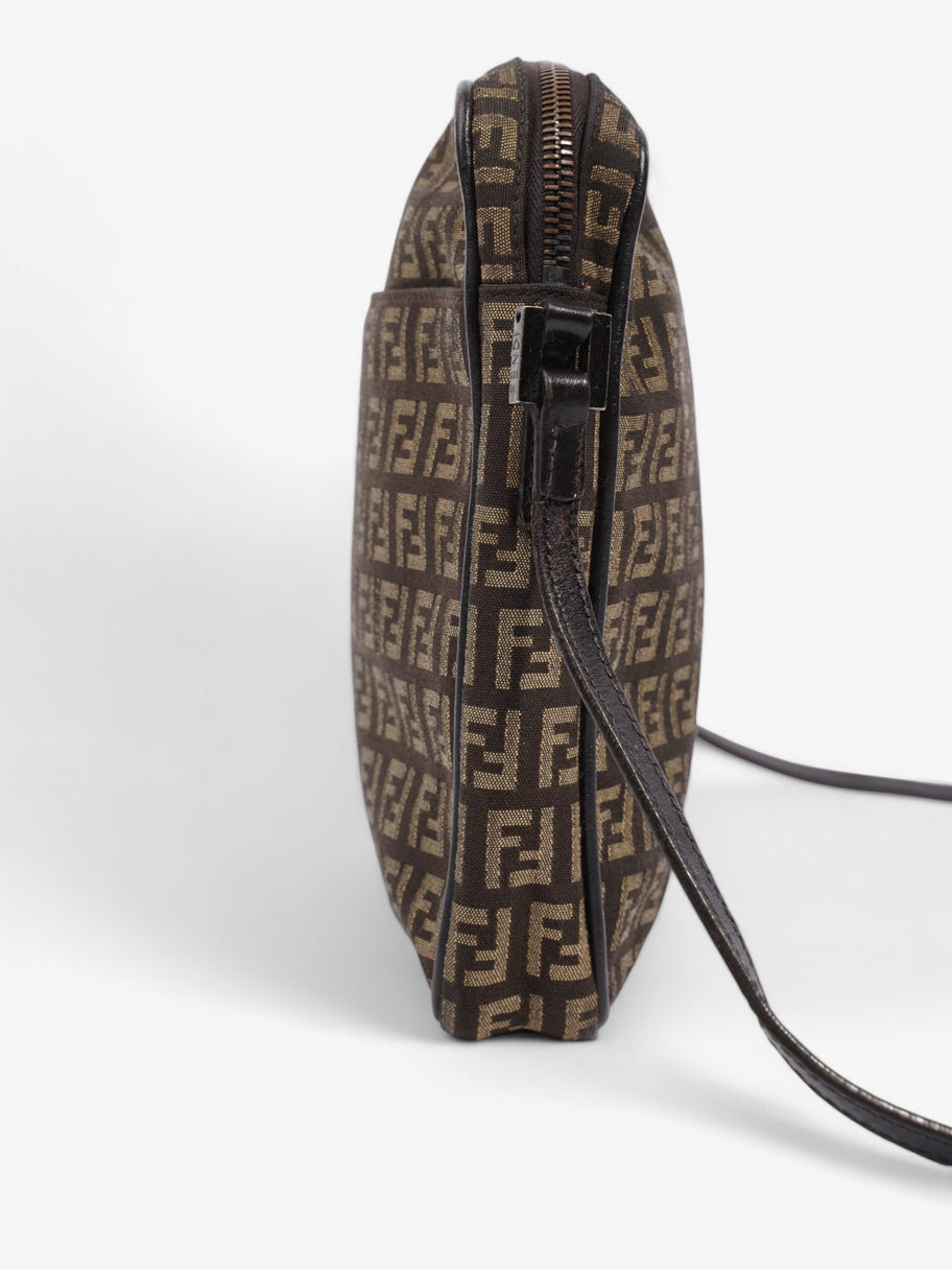 Fendi Zucchino Shoulder Bag Brown Canvas Image 4