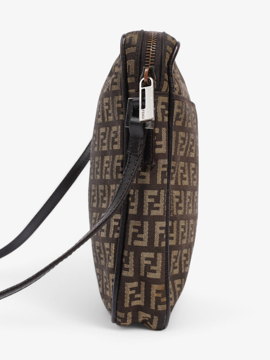 Fendi Zucchino Shoulder Bag Brown Canvas Image 6