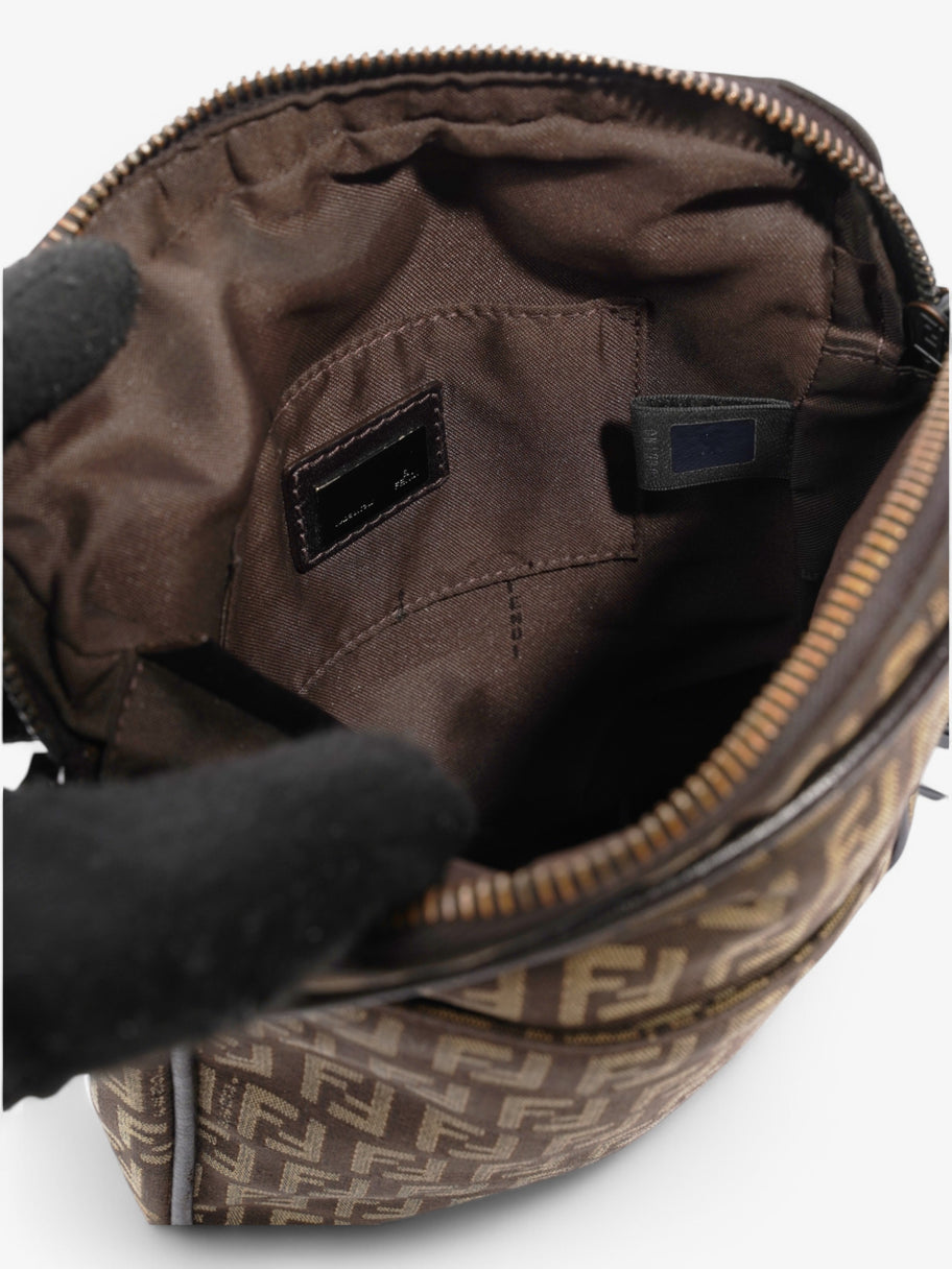 Fendi Zucchino Shoulder Bag Brown Canvas Image 7