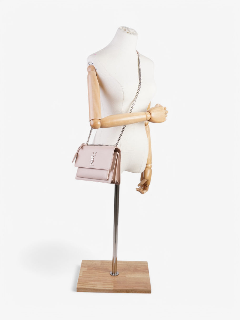 Saint Laurent Sunset Light Pink Calfskin Leather Medium Image 2