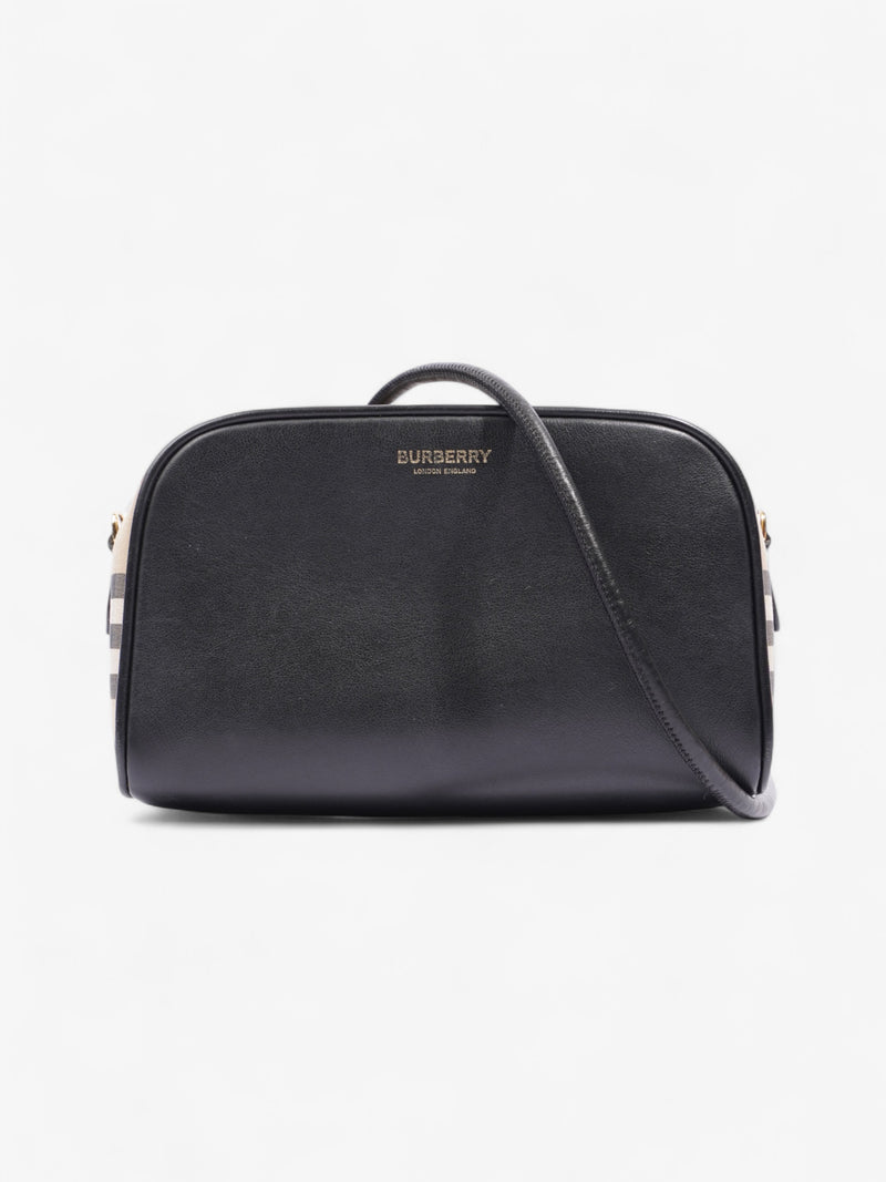  Burberry Mini Crossbody Bag Black / Check Leather