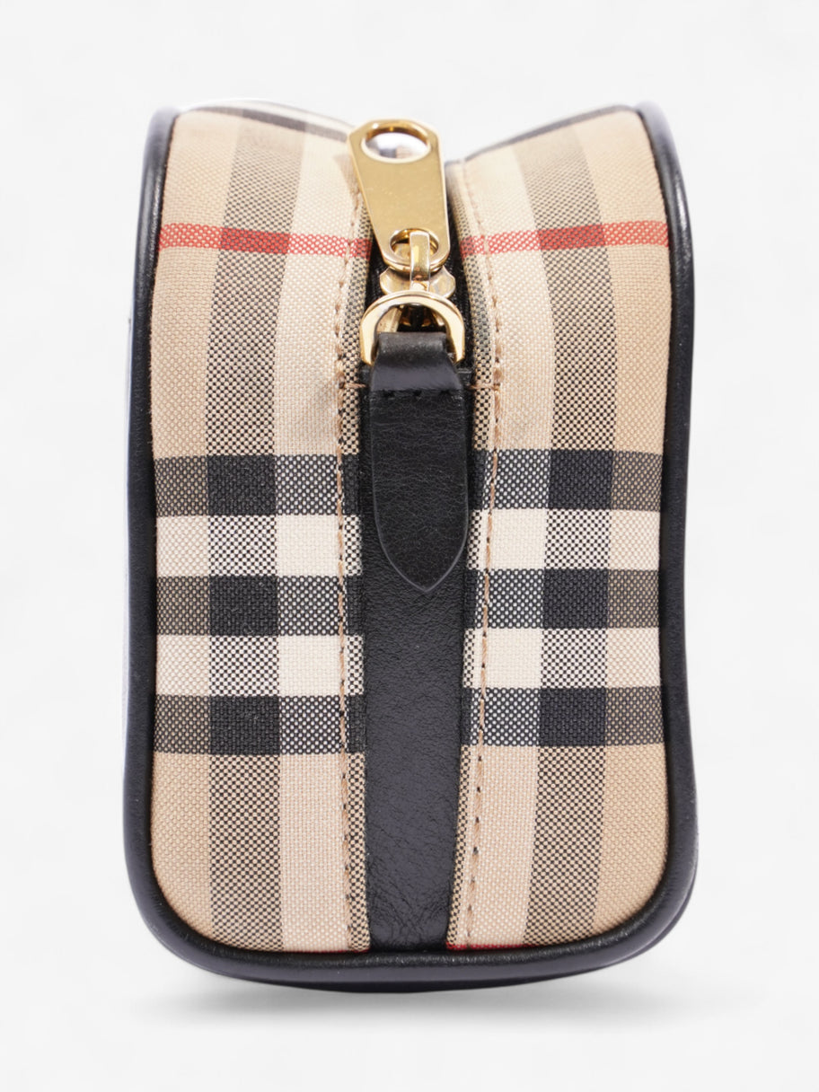 Burberry Mini Crossbody Bag Black / Check Leather Image 5