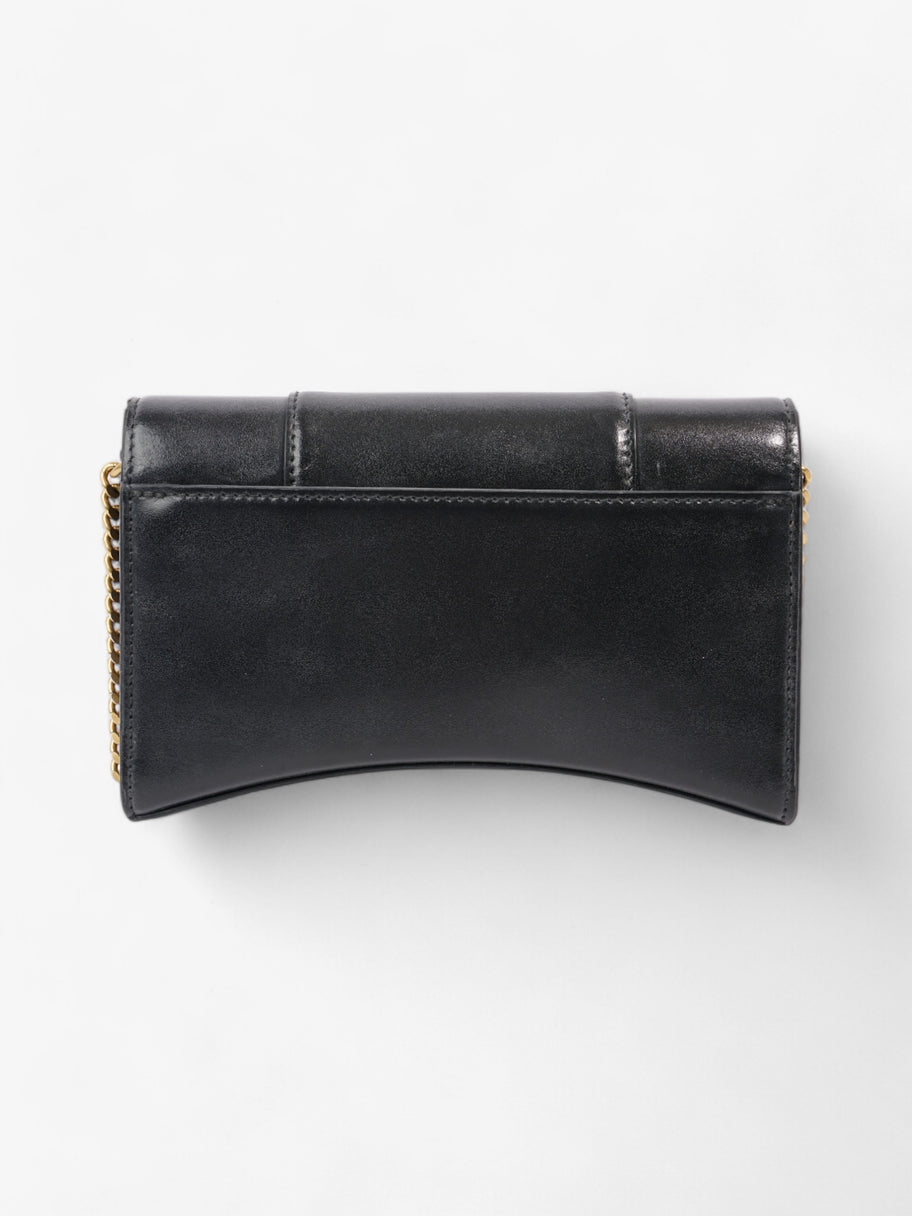 Balenciaga Hourglass Wallet On Chain Black Calfskin Leather Image 4