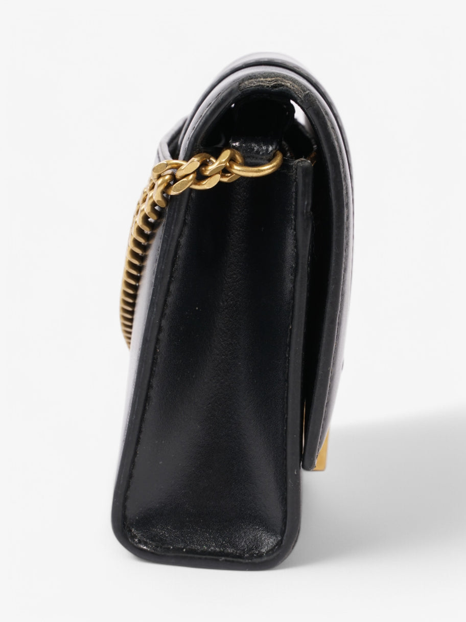Balenciaga Hourglass Wallet On Chain Black Calfskin Leather Image 5