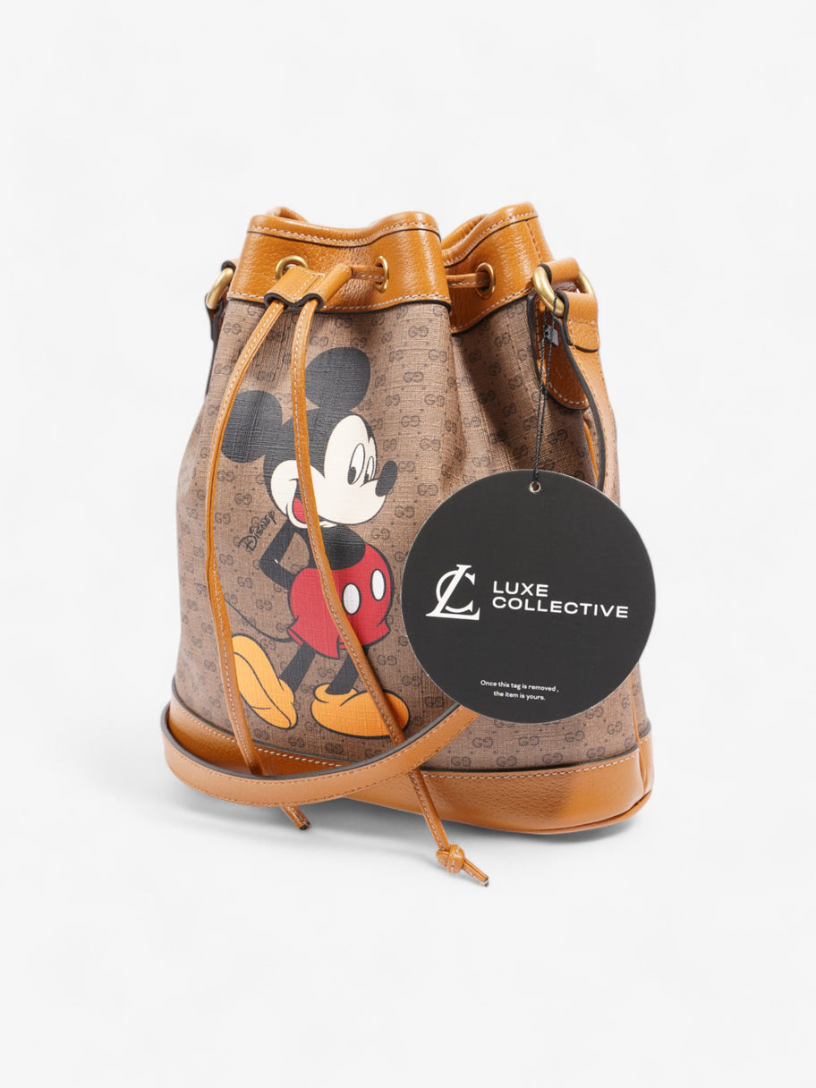Gucci x Disney Bucket Bag GG Supreme / Tan Canvas Image 9