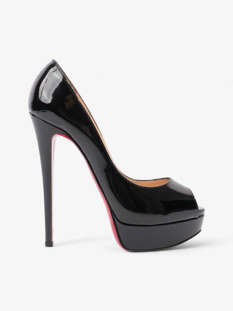  Christian Louboutin Lady Peep 150mm Black Patent Leather EU 38.5 UK 5.5