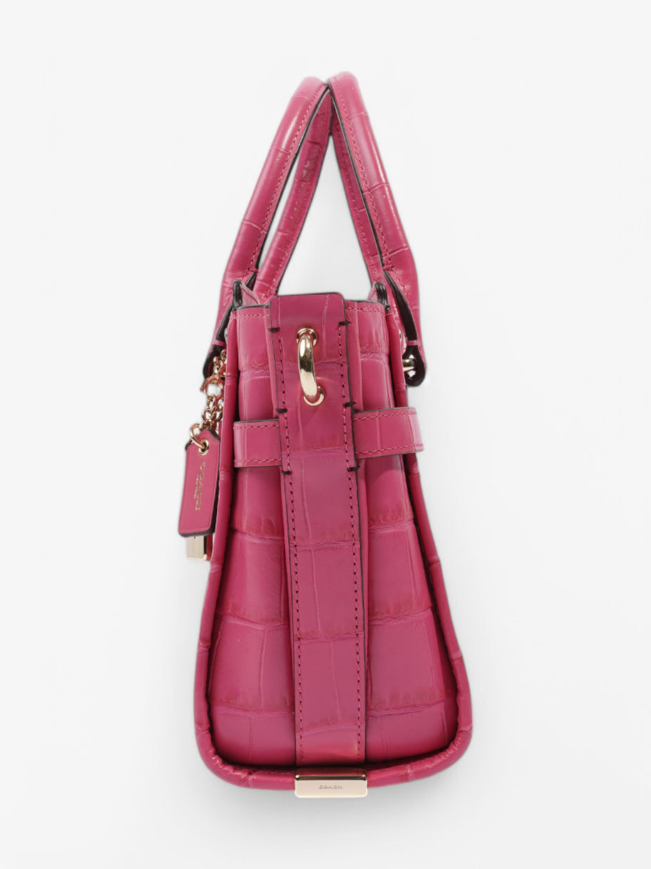 Coach Swagger Satchel Pink Embossed Leather 21 Image 3