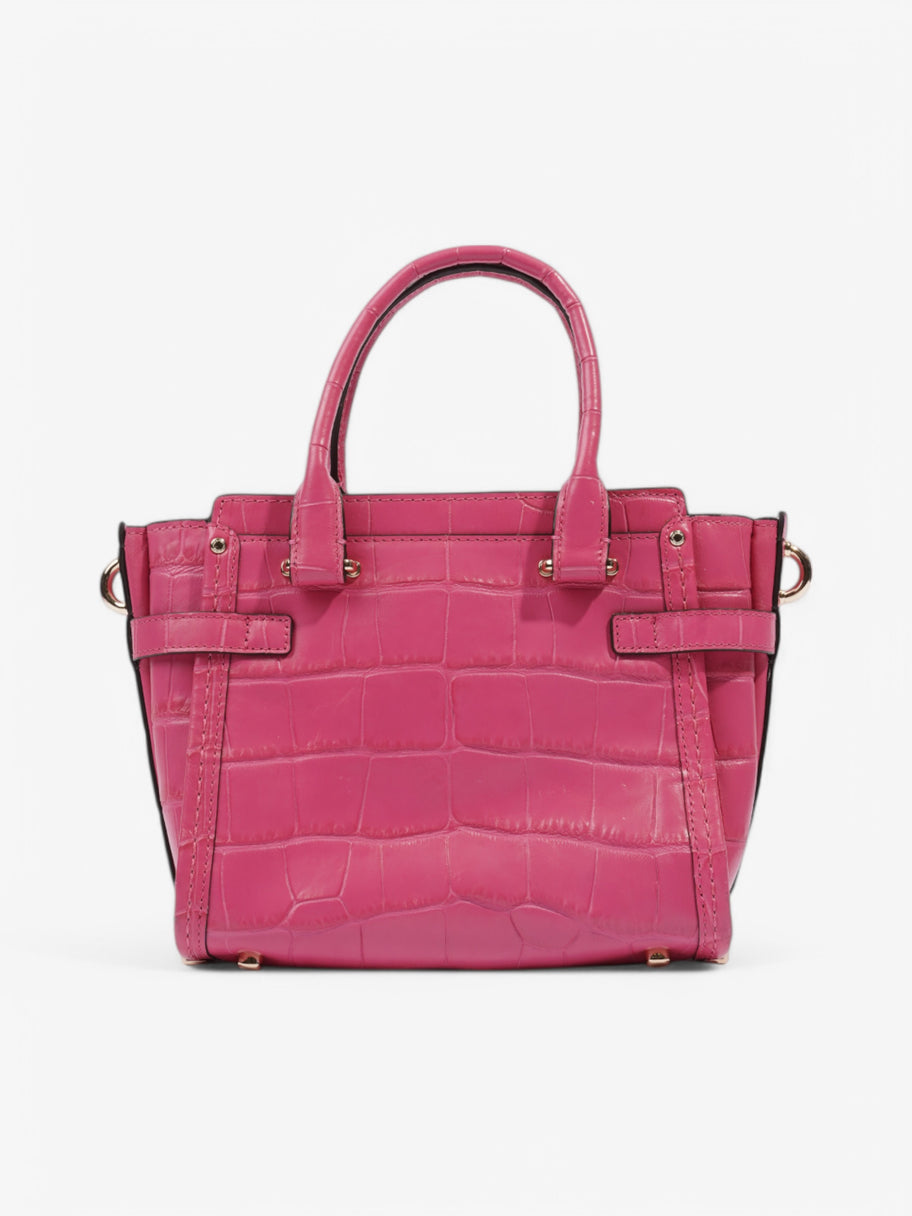 Coach Swagger Satchel Pink Embossed Leather 21 Image 4