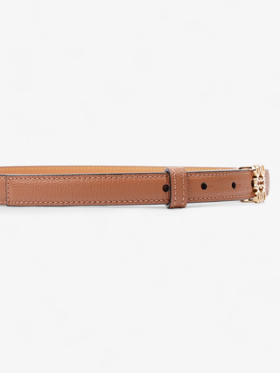 Loewe Anagram Thin Belt Tan Calfskin Leather 75cm / 30