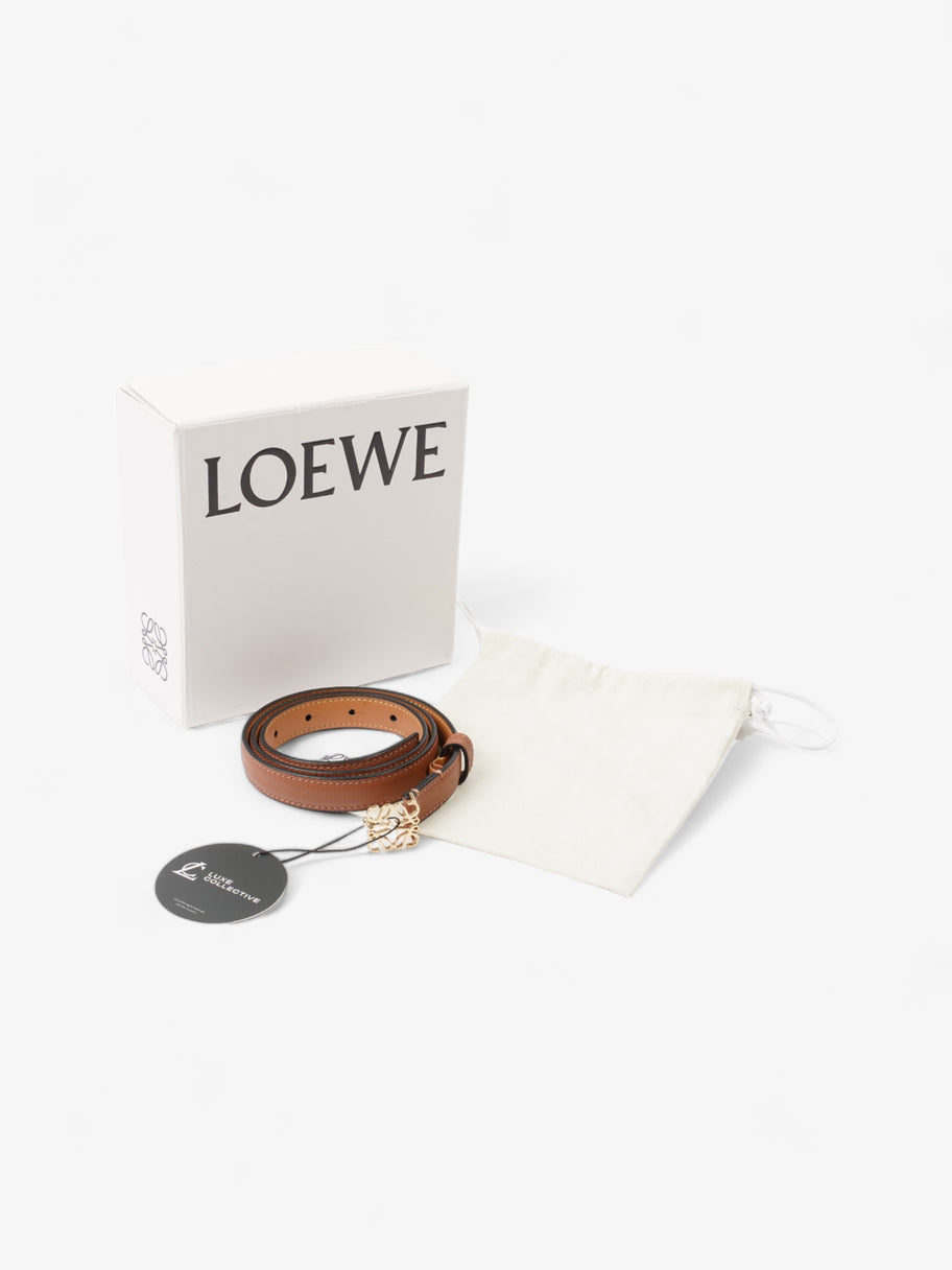 Loewe Anagram Thin Belt Tan Calfskin Leather 75cm / 30