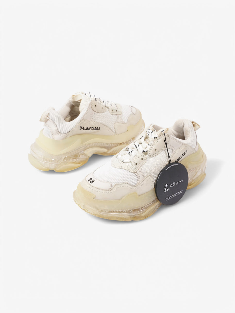 Balenciaga Triple S Clear Sole White  / Black Mesh EU 38 UK 5 Image 10