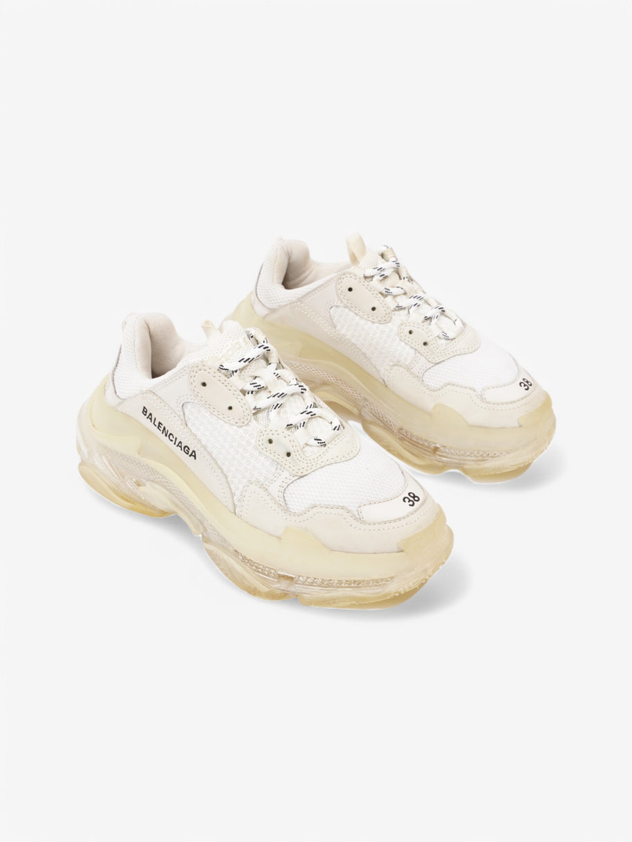 Balenciaga Triple S Clear Sole White  / Black Mesh EU 38 UK 5 Image 2