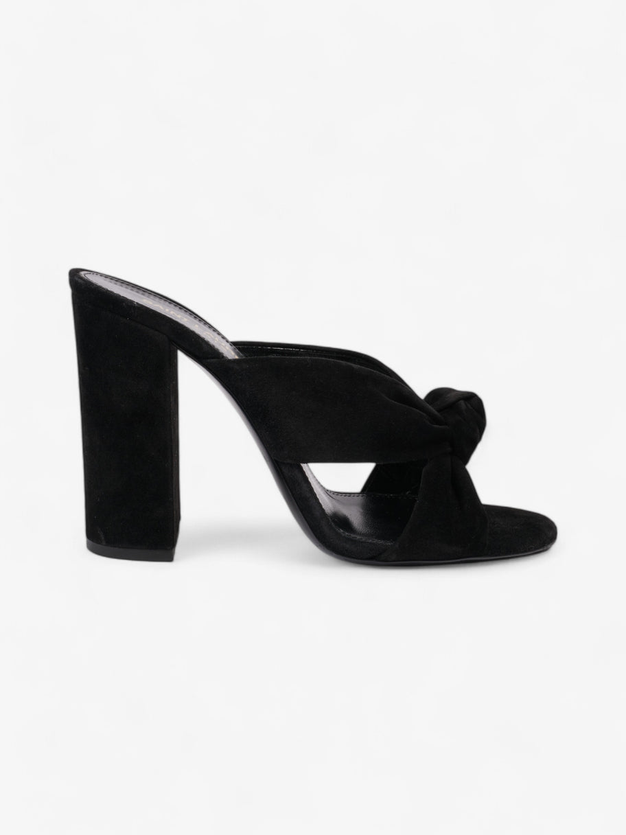 Saint Laurent Loulou Knot Sandals Black Suede EU 37.5 UK 4.5 Image 1