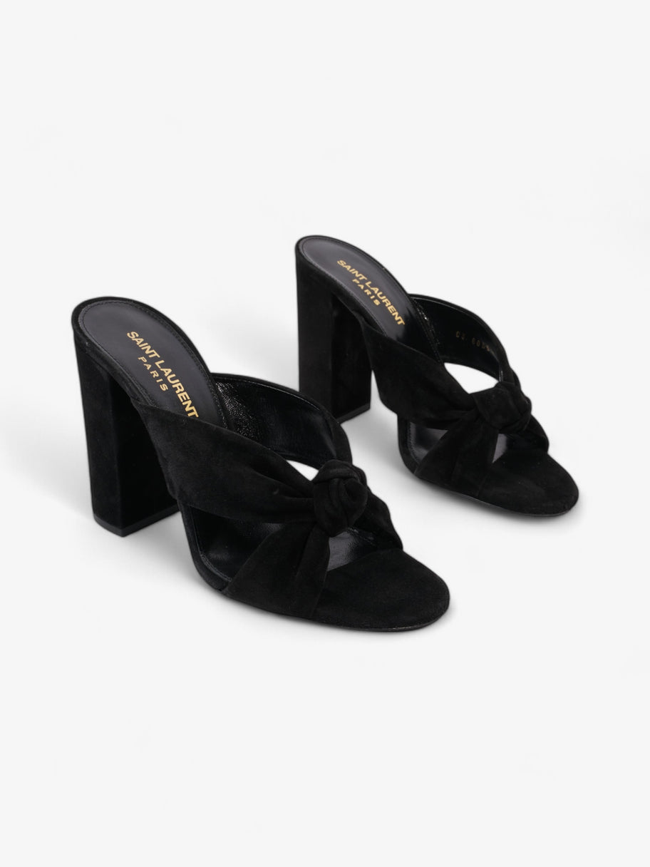 Saint Laurent Loulou Knot Sandals Black Suede EU 37.5 UK 4.5 Image 2