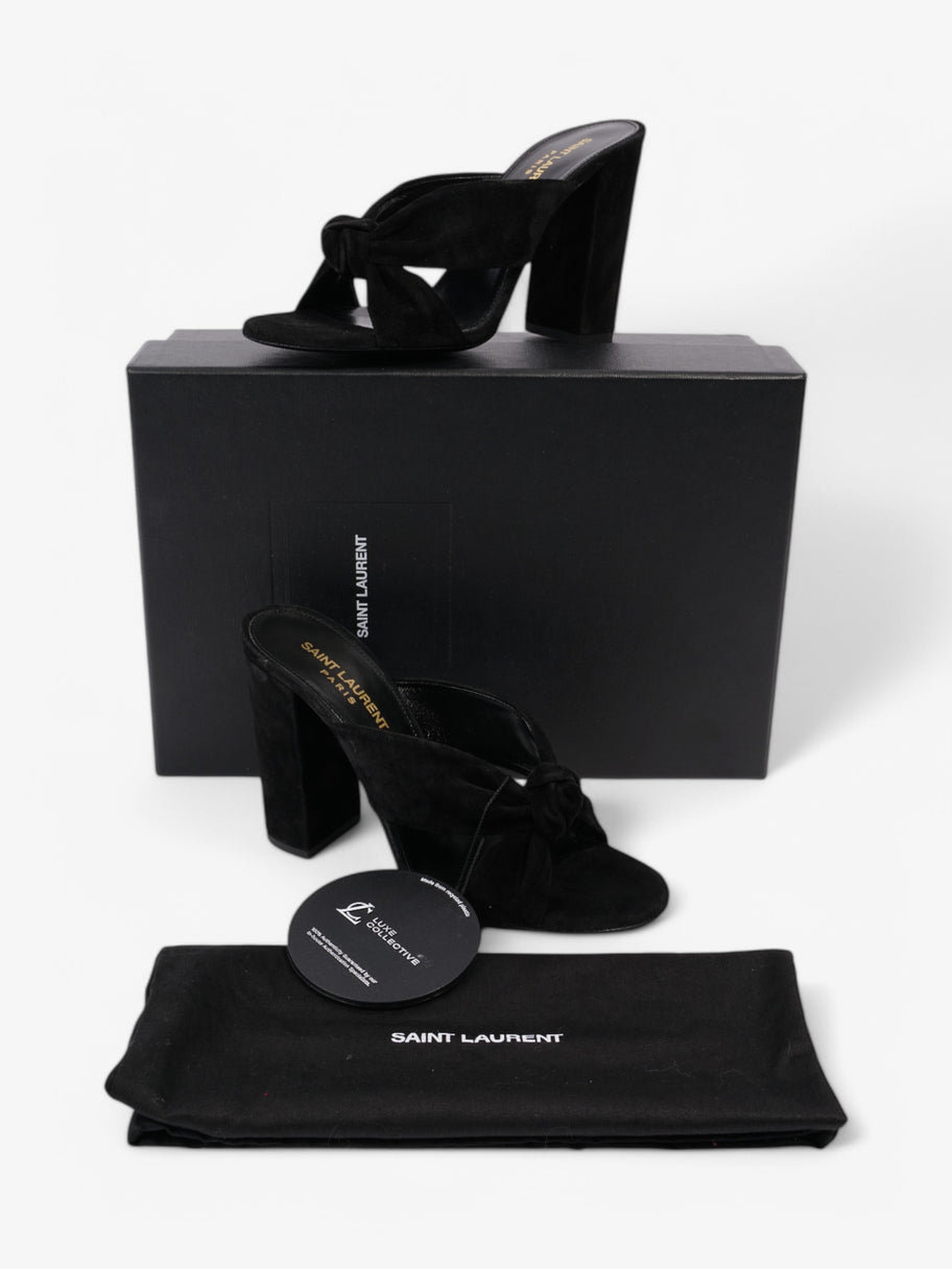 Saint Laurent Loulou Knot Sandals Black Suede EU 37.5 UK 4.5 Image 9